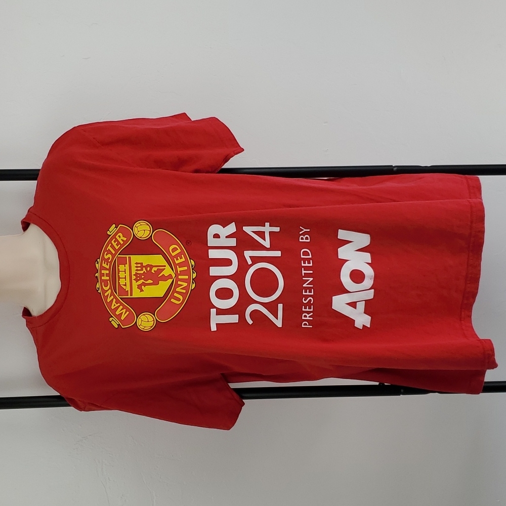 Manchester United official Merchandise t-shirt graphic tour 2014 red cotton